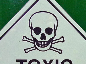 Poison label sign