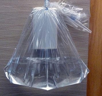 Water filled bag keep away flies