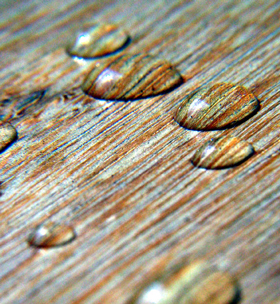 Water on wood damage