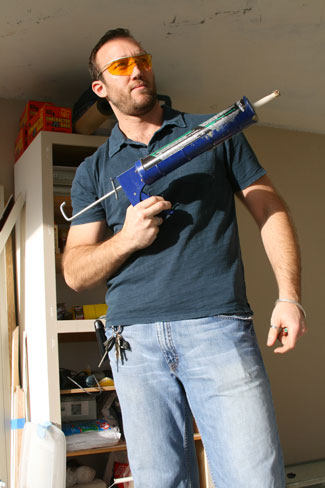 pest-proofing with caulk